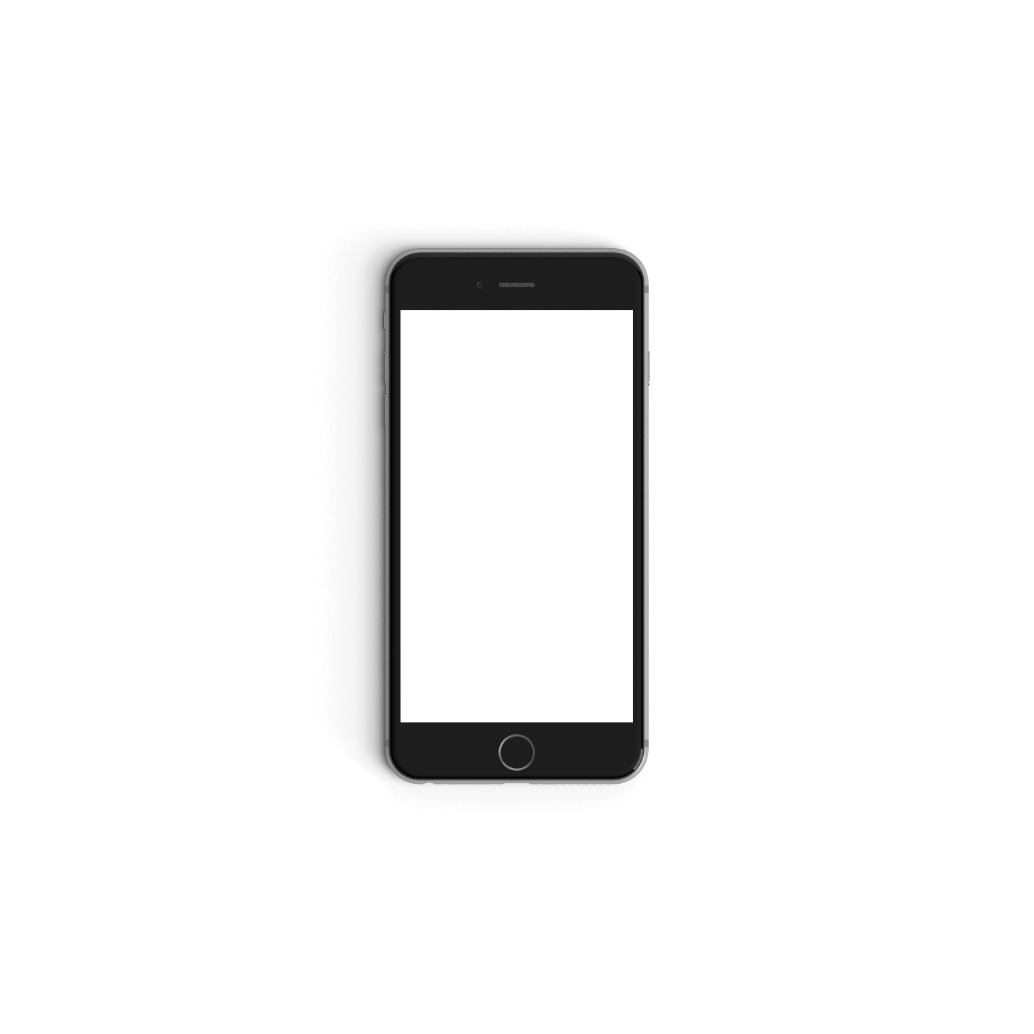 Black iphone displaying white screen